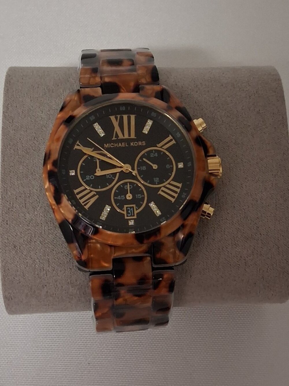 Michael Kors MK6887 Bradshaw Cheetah Ladies Chronograph Quartz Watch